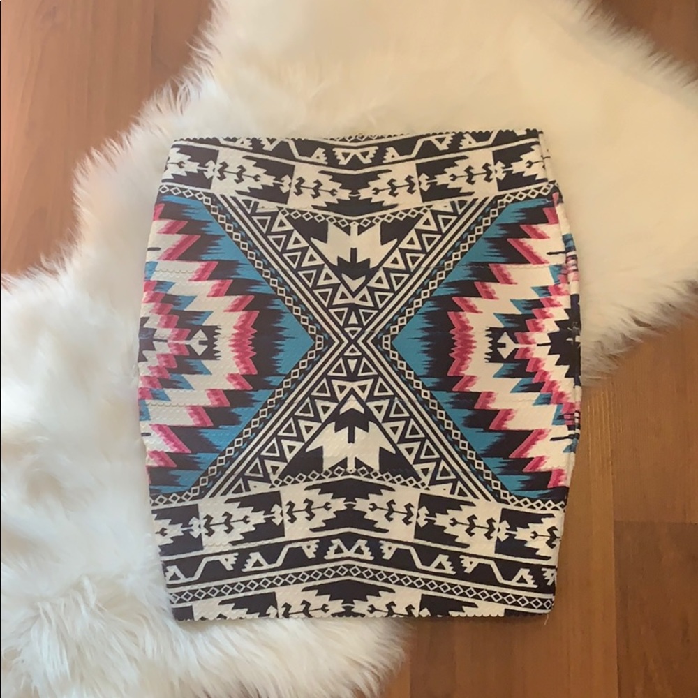 Aztec Banded skirt